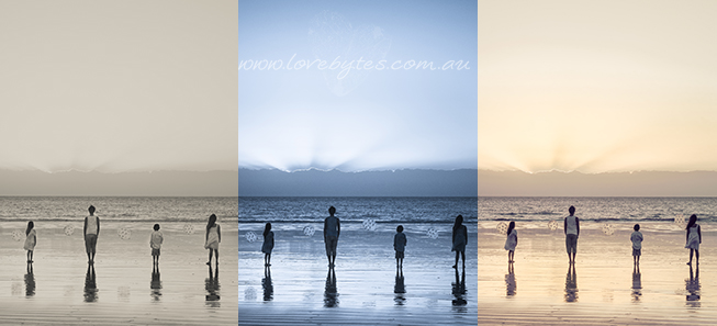 triptych beach family portraits
